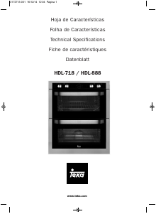 Manual Teka HDL 718 Oven