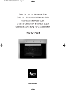 Manual Teka HGS 824 Oven