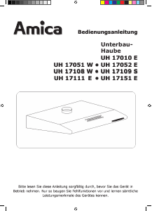 Bedienungsanleitung Amica UH 17111 E Dunstabzugshaube