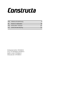 Bedienungsanleitung Constructa CF030250 Backofen