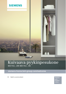 Käyttöohje Siemens WD14U5O1SN Kuivaava pesukone