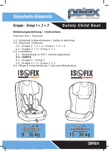 Manual Petex Premium 701 Car Seat