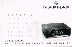 Manuale Nafnaf DNI043 O'Clock Radiosveglia