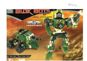 Instrukcja Mega Bloks set 9343 Blok Bots Dowódca