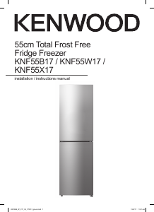 Bruksanvisning Kenwood KNF55B17 Kyl-frys