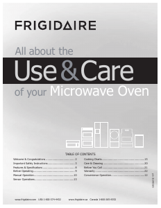 Bruksanvisning Frigidaire FFCE2278LS Mikrovågsugn