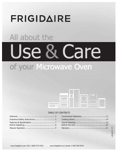 Bruksanvisning Frigidaire FFCM0734LS Mikrovågsugn