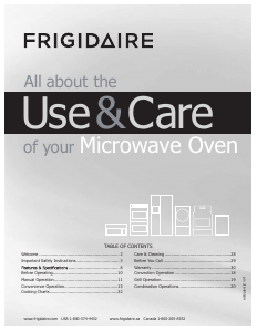 Bruksanvisning Frigidaire FFCT1278LS Mikrovågsugn