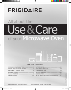 Bruksanvisning Frigidaire FGMO205KF Mikrovågsugn
