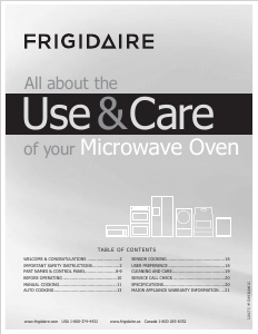 Bruksanvisning Frigidaire FPMO209RF Mikrovågsugn
