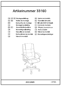 Manuál United Office 33160 Kancelářská židle