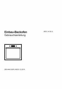 Bedienungsanleitung Elektra Bregenz BES 14130 X Backofen