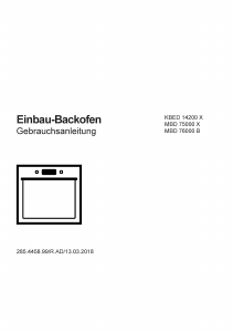 Bedienungsanleitung Elektra Bregenz KBED 14200 X Backofen