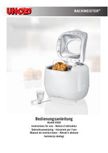 Manual Unold 8690 Backmeister Bread Maker