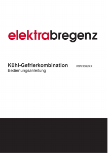Bedienungsanleitung Elektra Bregenz KSN 96623 X Kühl-gefrierkombination