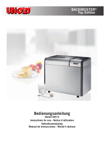 Handleiding Unold 68415 Backmeister Top Edition Broodbakmachine