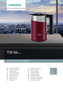 Kullanım kılavuzu Siemens TW86103P Çaydanlık
