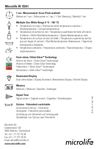 Manuale Microlife IR 1DA1 Termometro