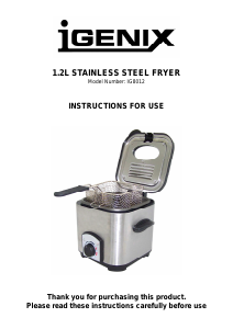 Handleiding Igenix IG8012 Friteuse