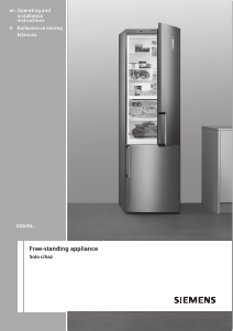 Kullanım kılavuzu Siemens KD64NVL21N Donduruculu buzdolabı