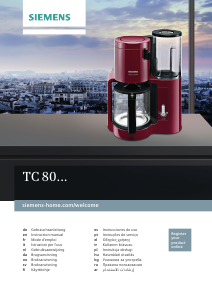 Manual Siemens TC80503 Máquina de café