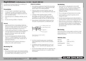 Bruksanvisning Clas Ohlson EMV1001 Kupévärmare