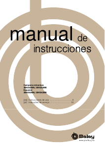 Manual de uso Balay 3BH262MN Campana extractora