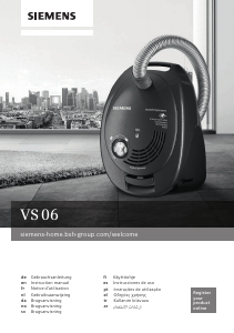 Manual Siemens VS06T212 Vacuum Cleaner