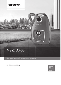 Bedienungsanleitung Siemens VSZ7A400 Staubsauger
