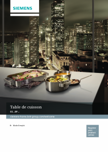 Mode d’emploi Siemens EE651BPB1E Table de cuisson