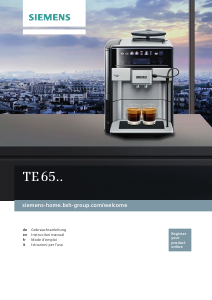 Handleiding Siemens TE654509DE Espresso-apparaat