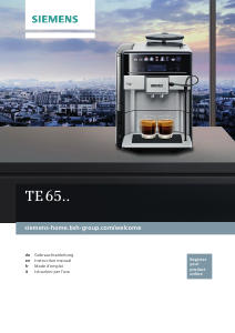 Handleiding Siemens TE655503DE Espresso-apparaat