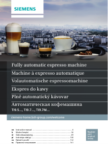 Manual Siemens TI905201RW Espresso Machine