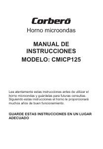 Manual Corberó CMICP125 Microwave