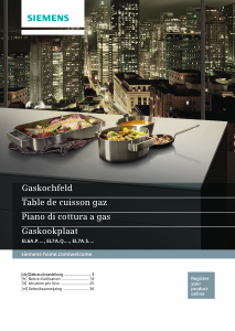 Mode d’emploi Siemens EL6A5PC21N Table de cuisson