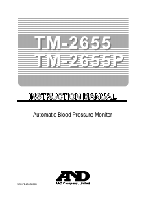 Handleiding A and D Medical TM-2655 Bloeddrukmeter