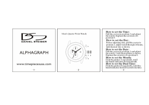Handleiding Daniel Steiger Alphagraph Dual Time Horloge