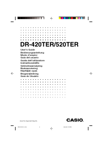 Bruksanvisning Casio DR-520TER Skrivende kalkulator