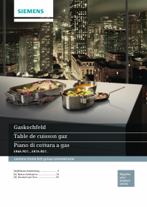 Manuale Siemens ER7A6RD70D Piano cottura