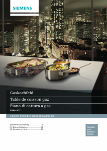 Mode d’emploi Siemens ER9A6SD70D Table de cuisson