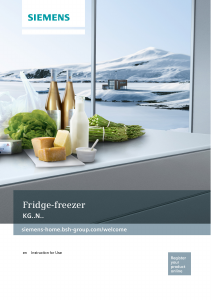 Manual Siemens KG46NXW30Z Fridge-Freezer