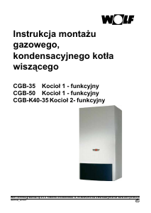 Instrukcja Wolf CGB-K40-35 Kocioł gazowy