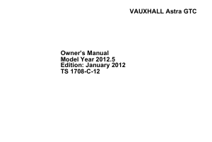 Handleiding Vauxhall GTC (2012)