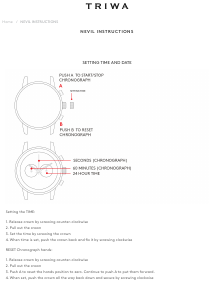 Handleiding Triwa Nevil Horloge