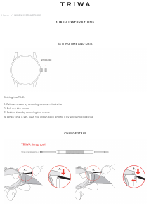 Handleiding Triwa Niben Horloge