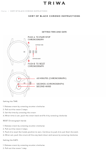 Handleiding Triwa Sort of Black Chrono Horloge