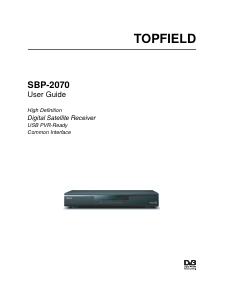 Handleiding Topfield SBP-2070 Digitale ontvanger