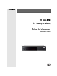 Bedienungsanleitung Topfield TF 5050 CI Digital-receiver