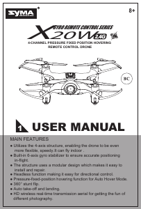 Handleiding Syma X20W Drone