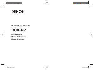 Bruksanvisning Denon RCD-N7 Mediaspelare